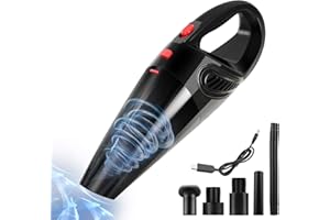 Barley Direct Aspirabriciole Senza Fili, Aspirapolvere Portatile Potente, 4500PA 120W Aspirabriciole Ricaricabile, Ricarica Rapida Per 3 Ore 20 Minuti Di Lavoro, Per Auto Ufficio Casa (Nero)