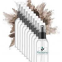 Packano® 10stk. x leere 50ml PET Sprühflaschen mit schwarzem Sprühkopf I Geeignet auch für Reinigungsmittel I Klarer…