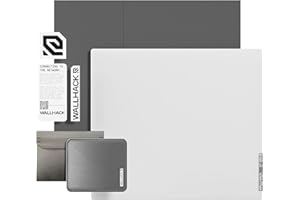 Wallhack SP-004 Glass Gaming MousePad - Professional Esport Mouse Mat w/Specialty Surface for Top Speed and Control, Large Tempered Glasspad with Full Silicone Base - White, XL 49 cm x 43 cm