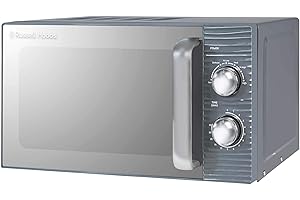 Russell Hobbs RHM1731G Inspire 17L 700w Grey Solo Manual Microwave with 5 Power Levels, Timer, Defrost Setting, Easy Clean