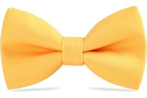 WELROG Papillon classico pre-legato Papillon regolabili in gabardine di smoking massiccio per bambini & uomini Cravatta per adulti e bambini per la festa nuziale