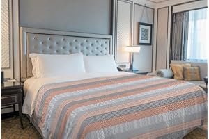 ILGRUPPONE Il Gruppone Passione Casa Copriletto Estivo Made in Italy 100% Cotone Coperta Leggera Piquet Singolo Matrimoniale Piazza e Mezza - Azteco Arancione - 2 Piazze