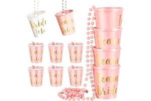 KOIROI Vasos de chupito con cadena, 12 unidades, vasos de chupito para colgar, vasos de chupito para novia, equipo de novia y despedida de soltera, copas de chupito para despedidas de soltero