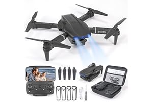 BFHDBDT Drone with Camera HD 4K, RC Foldable FPV WiFi Live Transmission Drone for Children Beginners, 2 Batteries, Long Flight Time, Headless Mode, Trajectory Flight, Obstacle Avoidance, One Key Start/Landing