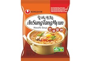 ‎NONGSHIM Nong Shim Instantnudeln Ansong Tangmyon – Koreanische Ramen Suppe - schnelle Zubereitung – 20er Vorteilspack à 125g