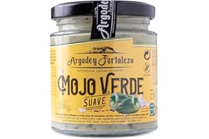 Argodey Fortaleza Mojo Verde Suave 200g - Autentica Salsa Canaria Perfecta y Versatil para Untar con Pan, Tostadas, Arepas, Papas. Sin Conservantes ni Aditivos Artificiales