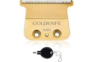 AUDOC FX707Z DLC Replacement Blades Compatible with BaByliss PRO Barberology Trimmer Blade,Gold FX Replacement Trimmer Blade Compatible with BaBylissPRO FX787 & FX726 Trimmer (Golden 707Z/1PC)