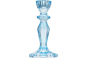 Talking Tables Azul Candelero de Cristal Soporte de Vela cónico Decorativo Interiores o Exteriores, Elegantes cenas, cumpleaños, jardín, Bodas, decoración del hogar, One Size