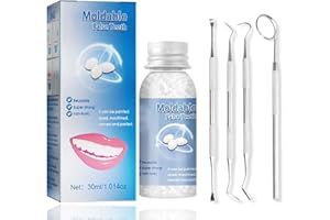 TONGYEND Moldable False Teeth,Temporary Tooth Filling Kit for Teeth,Tooth Repair Kit Filling Replacement Dental Repair Tools for Fake Teeth,Dental Tooth Filler-Set B