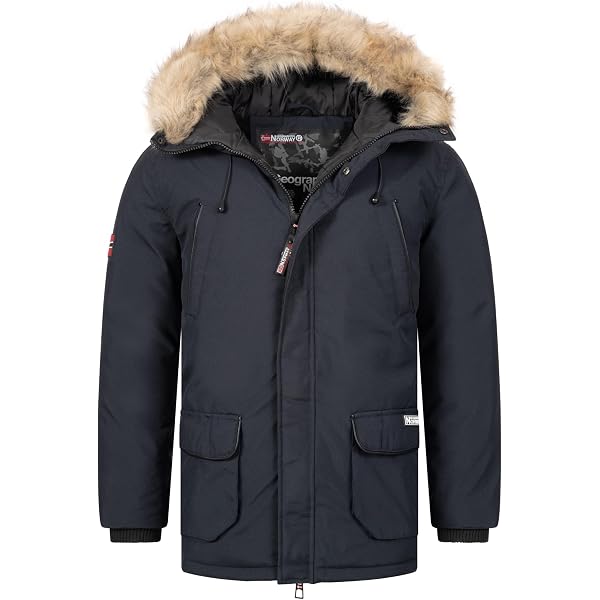 Geographical Norway Giacca Invernale Donna Parka Lungo Trapuntato Caldo Con Cappuccio
