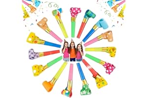 QHSXMQ 30 PCS Party Blowers Whistles, Colourful Party Blowers for Kids, Party Whistles Blowers Kids, Party Blowers for Adults, Blowers Noisemakers Birthday Party, Anniversary, Graduation, Wedding, Christmas