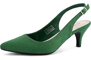 Greatonu Zapatos de Tacón Clásicos Espigones con Hebillas y Tiras en la Parte Trasera para Mujer 36-41 EU