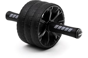 ‎NEOLYMP NEOLYMP Bauchtrainer für Zuhause mit Knieauflagen Matte und Bauchroller Videoübungen - Bauchmuskeltrainer, Ab Roller, Bauchtrainer Roller, Coremaster Trainingsgerät