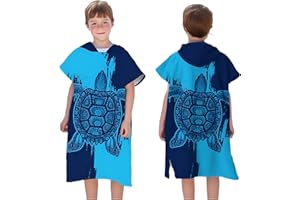 Proumhang Poncho de Surf/Baño/Piscina/Playa para Niños,Toalla de Microfibra con Capucha,Toalla de Playa con Capucha,Watersport Capucha Poncho Toallas para Niños Niñas Estilo 7 75x60cm