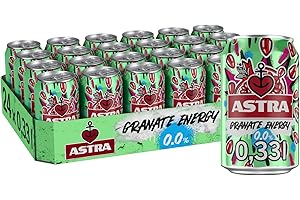 ‎ASTRA ASTRA Granate Energy 0,0% Alkoholfreies Biermischgetränk, Bier Dose Einweg (24 x 0.33 L) Dosentray