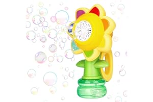 IGUGI Pistola de Burbujas para Niños,Máquina Automática de Burbujas de Jabón,Máquina de Burbuja de Luz LED,para Cumpleaños Fiesta de Boda Al Aire Libre Bubble Toy Machine