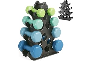 JOSMIMIC Dumbbell Rack Metal Weight Stand Holder Heavy Duty Dumbbell Storage Weight Tree (No Dumbbells, Rack Only)