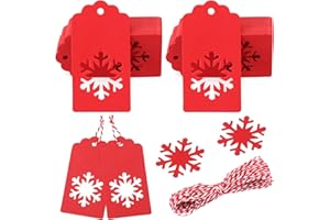 G2PLUS 100P Etichette in carta kraft,etichette regalo,Tag Regalo, etichette per regali artigianali,con spago di Iuta per Decorare L'Albero di Natale, Lavoro Fatto a Mano