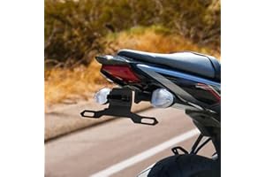 TAZGANTAX Motorcycle Stainless Steel Rear License Plate Bracket Compatible with S-uzuki SV650 SV 650 ABS (2015-2021) SV650X SV 650 X (2018-2021) Tail Tidy Fender Eliminator Kit