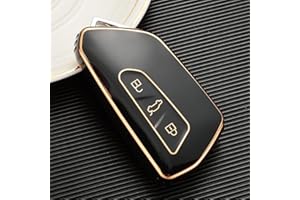 ontto Etui na kluczyki samochodowe, pasuje do VW Golf 8, MK8, ID.3, ID.4, Tarraco, Ateca, Skoda, Octavia A8, Seat, Leon, MK4, TPU, silikonowe etui na klucze, etui ochronne, brelok, akcesoria, złoty,