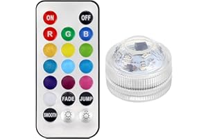 ‎OSALADI OSALADI Blumenlichter Teelichter LED-Pool-Lichter Aquarium-Licht Lichter Schwimmbad-Tauchlicht Laterne Wasserdicht Farbige Teelichter Led Teelichter Mit Fernbedienung