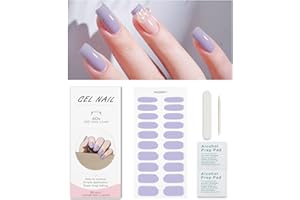 Nagelfolie Lila, KALEFUL Gel Nail Nagelfolien Selbstklebend Uv Härtend Nail Art Sticker Dekoration Nageldesign Zubehör