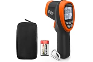 LYCEBELL LC-1800 Non Contact Pyrometer High Temperature Infrared Thermometer Gun -58°F ~3272°F (-50~1800℃) DS 50:1 for Metal Melting Furnace Forge Kiln Tempe Tester (Not for Human)