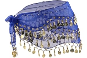 Gazechimp Ceinture Foulard Danse Orientale Sequins Attache Ferme pour Scène et Class de Danse