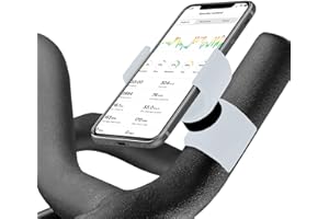 Renimove Soporte movil Bicicleta estatica Compatible con Smartphones hasta 7.5" de Pantalla diseño Universal facil Instalacion Agarre Seguro y Estable rotación 360° para una Vision Optima (Blanco)