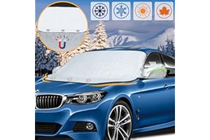 WONSAR Copri Parabrezza per Auto Inverno Protezione Parabrezza Auto Copertura per Parabrezza Auto 3 Magneti Antighiaccio Contro Neve, Ghiaccio, Gelo, Polvere, Sole UV Adatto la Maggior Parte dei Veicoli