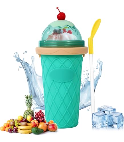 Zubebe Wiederverwendbare Schneekegelbecher – 16 Stück, 170 Ml, Bunt, Auslaufsicher, Für Slushies & Eis