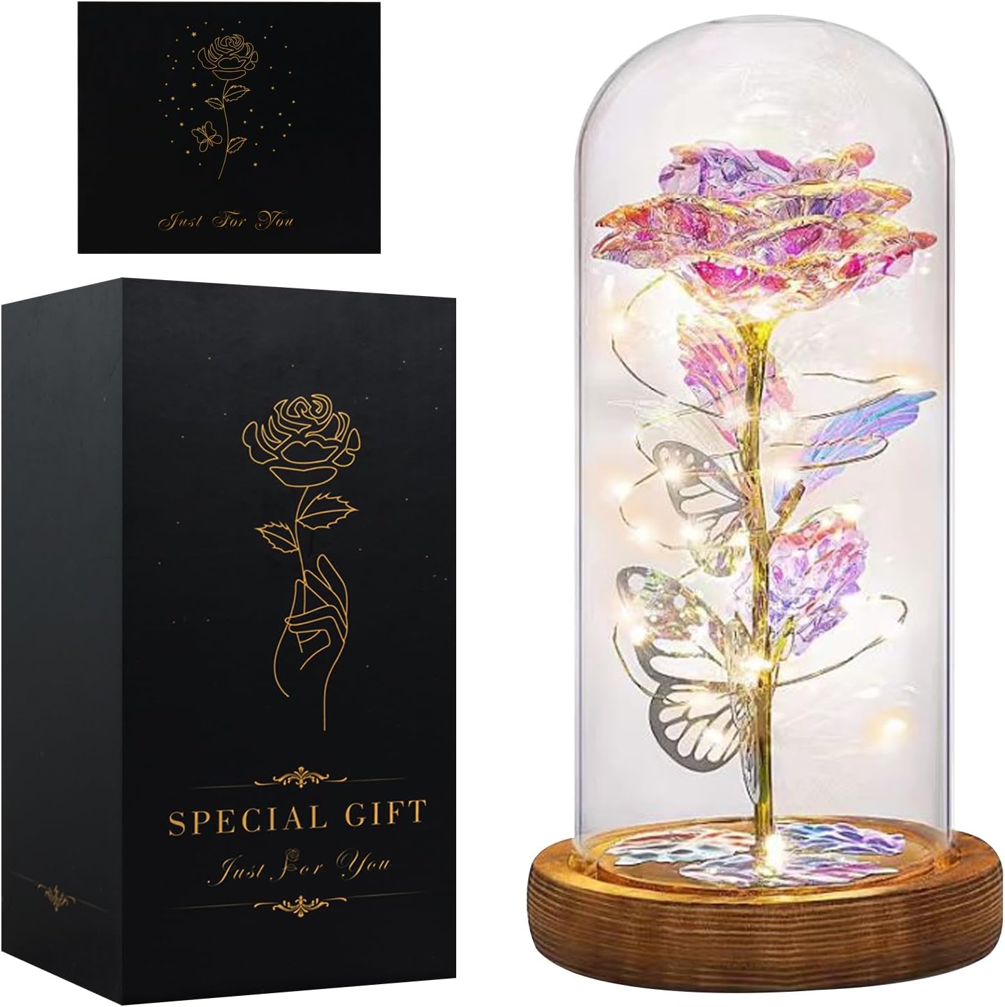 Seachrgif Día de la Madre Regalos, Rosa Eterna, Regalos Originales para Mujer, Mamás Esposa, Madre, Hermana, Cuñada, Mejor Amiga, Suegra y Amiga