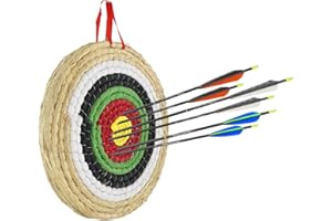 ‎BSW STRONGHOLD Stronghold Strohzielscheibe - 50 x 50 x 5 cm - 3-lagig; Zielscheibe Bogenschießen, mit Pfeil und Bogen auf festes Stroh, Traditioneller Bogensport