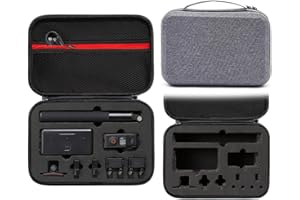 XBERSTAR Étui de transport pour DJI Osmo Action 5 Pro Étui rigide Sac de rangement de voyage pour DJI Osmo Action 5 Pro Accessoires, gris, Étui de transport Action 5 Pro