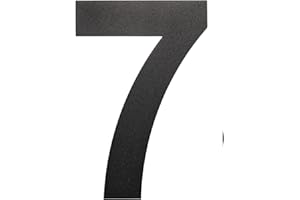 nanlyiau números 12in/30.5cm números casa exterior negro número de casa moderna inoxidable.hecho de acero inoxidable sólido 304.Apariencia flotante(black 12in7)