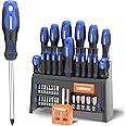 SORAKO Screwdriver Set,40 Piece Magnetic Screwdriver Set with Flathead and Phillips Screwdrivers, Durable Hand Screwdrivers Tool with Storage Holder,Suitable for Home, Office, Farm Maintenance