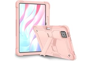 Vakarey para Xiaomi Pad 7 Funda Niños Antigolpes,Funda Tablet para Xiaomi Pad 7 Pro con Soporte para Lápiz,Rosa