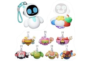 Eiliko Aquamarin + utbytbara temakroppar Random 1/8 – Din lilla AI-charmrobot som passar till alla dagliga outfits, roliga elektroniska hängsmycken för par och bästa vänner.