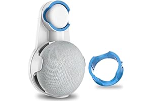 Olixar Wall Mount for Google Home Mini or Nest Mini Holder (2nd gen), Plug Hanger into any UK, EU, US Socket, Kitchen Bedroom Bathroom - Hide Cord, Neat and Tidy, Lift Off Surfaces - White