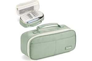 WT Wisdom Together Federmäppchen, Mäppchen Federmappe mit Grossem Fassungsvermögen, Große Kapazität Federmäppchen Mäppchen Reißverschluss für Schule & Büro Federtaschen Teenager, Grün