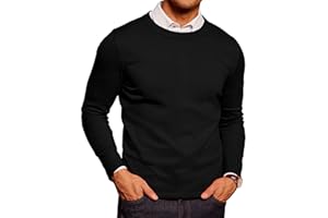 COOFANDY Maglione da uomo girocollo slim fit leggero maglione lavorato a maglia pullover per abbigliamento casual o elegante