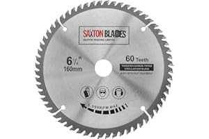 SAXTON BLADES Saxton TCT - Hoja de sierra circular para madera (160 mm x 20 mm x 60 T, para Festool TS55, Bosch, Makita, etc