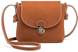 LaRechor Petit Sac Bandouliere Femme de Verrouillage Antivol, Sac a Main Femmes Sacoche Femme Bandoulière Rétro Pochette Téléphone Portable Marron