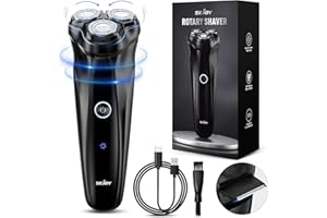 SEJOY Máquina de afeitar eléctrica 3D,maquinilla de afeitar eléctrica para hombres recargable,con recortadora emergente,carga rápida de 1 hora,afeitado de 90 minutos,cabezal flotante 3D