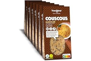 Trevijano Cous Cous Marocain: 7 sacs de 300g chacune. Sans additifs ni conservateurs: Cous cous, tomate séchée, graines de tournesol, ail, poivron rouge, oignon, cumin, menthe, piment, coriandre