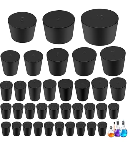 QUARKZMAN 15x Konische Gummistopfen – 15–20 Mm, Schwarz, Für Löcher, Pulverbeschichtung, Labor, Abfluss & Rohre – Säurebeständig & Hitzebeständig