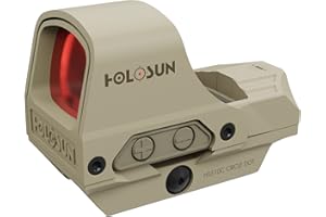‎HOLOSUN Holosun HS510C-FDE Offenes Reflexvisier Rotpunkt, wechselbares 2MOA Punkt, 65MOA Kreis Absehen, Solarzelle, FDE, Picatinny Schiene, für Jagd, Sportschießen, Softair, tactica… - 70132991