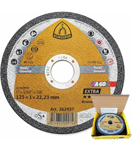 Doorslijpschijf A60 Extra 115 x 1 x 22,23 mm Klingspor, KS262936 | Webshop