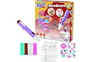 Cefa Toys - Cefachef Chocodecora, Juego Educativo, Crea y Decora Repostería, Incluye Libro Guía y 40 Moldes, Pilas AAA No Incluidas, Apto para Niños a Partir de 6 Años