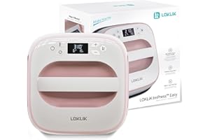 LOKLiK Easy Heat Press – Kompakte Transferpresse für Textilien, T-Shirts, Taschen und mehr – Präzise Temperaturkontrolle – Ideal für DIY-Projekte, Hobbyanwender und kleine Unternehmen